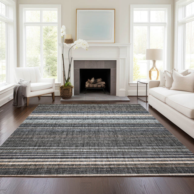 Dalyn Portico PO2 Chocolate Rug shown in a room