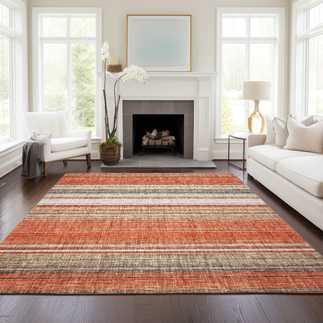 Dalyn Portico PO2 Coral Rug shown in a room
