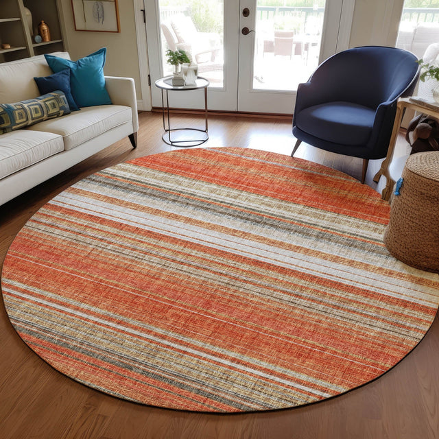 Dalyn Portico PO2 Coral Rug shown in a room