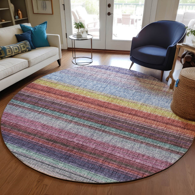 Dalyn Portico PO2 Lavender Rug shown in a room
