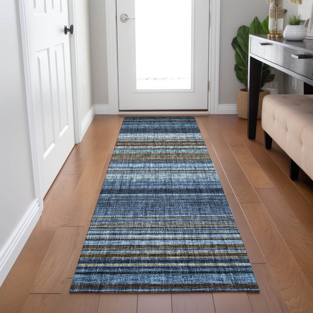 Dalyn Portico PO2 Navy Rug shown in a room