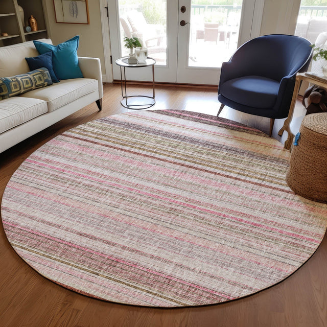 Dalyn Portico PO2 Pink Rug shown in a room