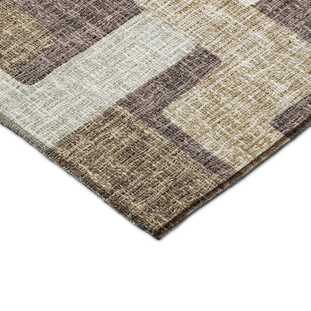 Dalyn Portico PO3 Brown Rug corner detail