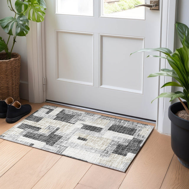 Dalyn Portico PO3 Gray Rug shown in a room