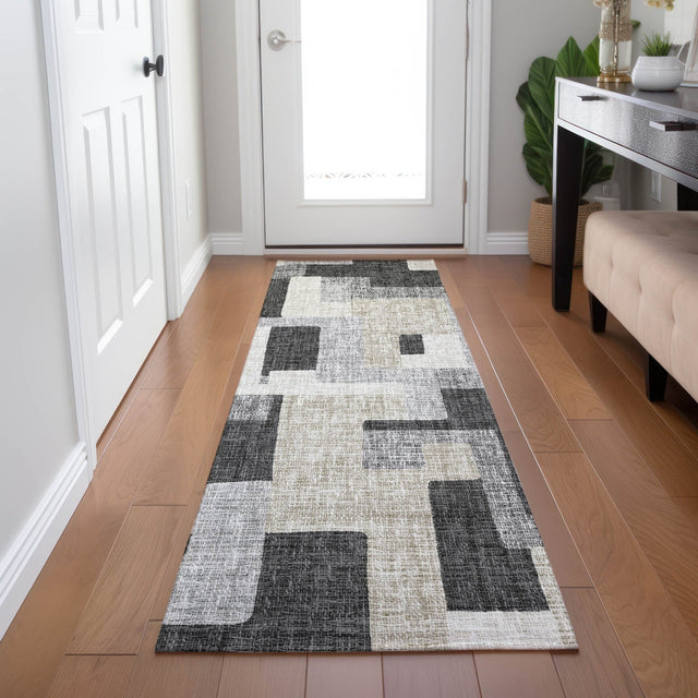 Dalyn Portico PO3 Gray Rug shown in a room