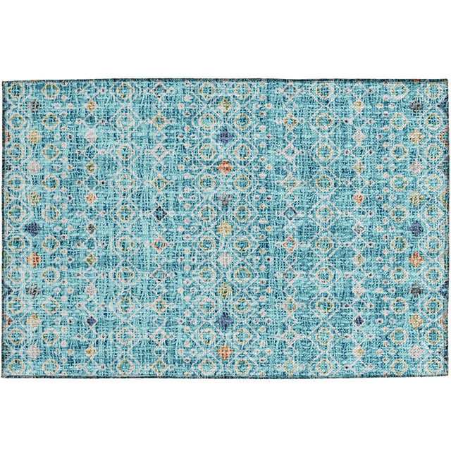 Dalyn Portico PO4 Teal Rug rectangular rug
