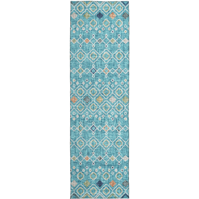 Dalyn Portico PO4 Teal Rug runner rug