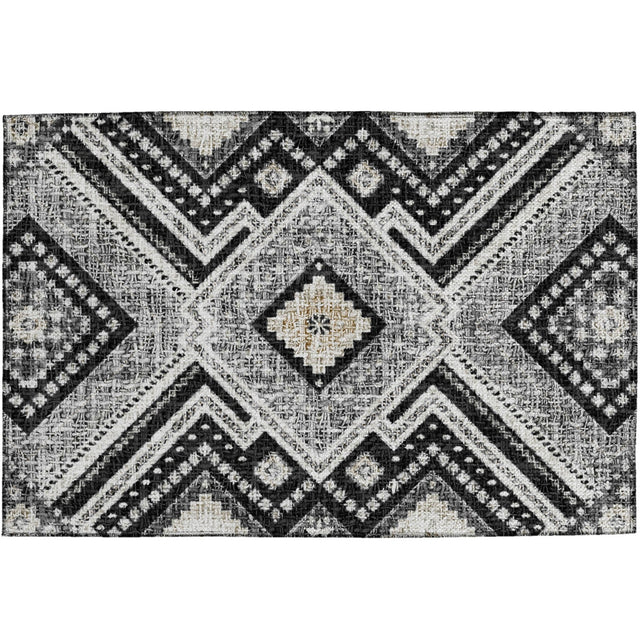 Dalyn Portico PO5 Black Rug rectangular rug