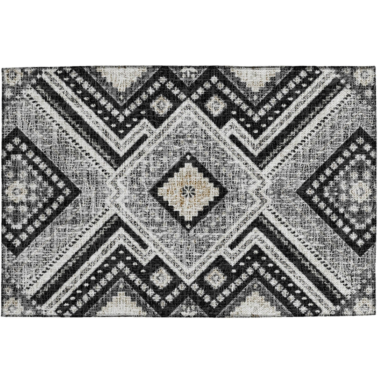 Dalyn Portico PO5 Black Rug rectangular rug