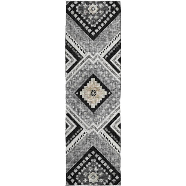 Dalyn Portico PO5 Black Rug runner rug
