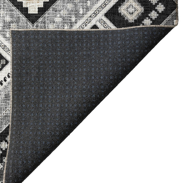 Dalyn Portico PO5 Black Rug backing detail