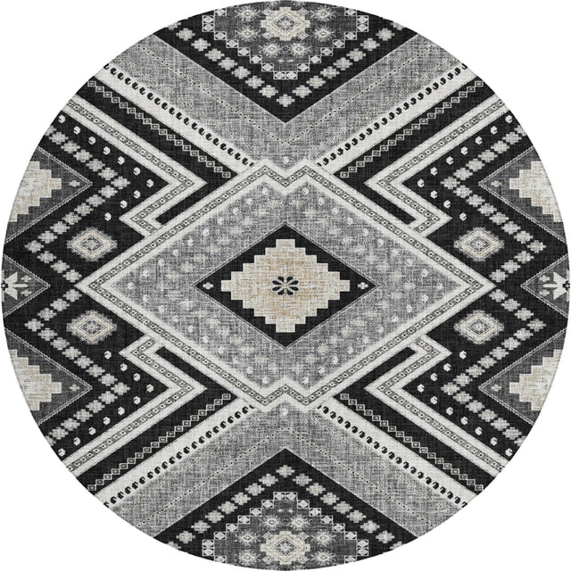 Dalyn Portico PO5 Black Rug rectangular rug