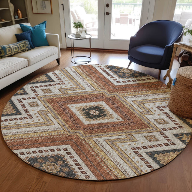 Dalyn Portico PO5 Copper Rug shown in a room