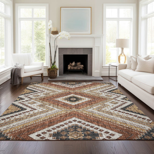 Dalyn Portico PO5 Copper Rug shown in a room