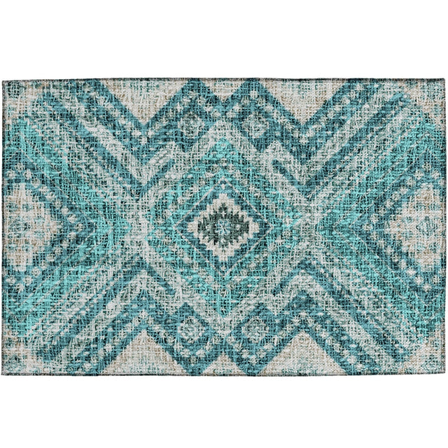 Dalyn Portico PO5 Teal Rug rectangular rug