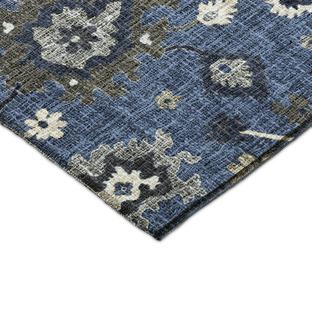Dalyn Portico PO6 Blue Rug corner detail