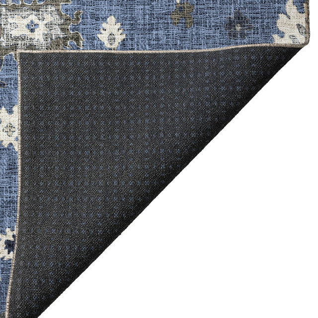 Dalyn Portico PO6 Blue Rug backing detail