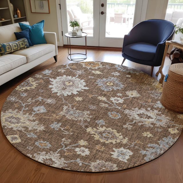Dalyn Portico PO6 Chocolate Rug shown in a room