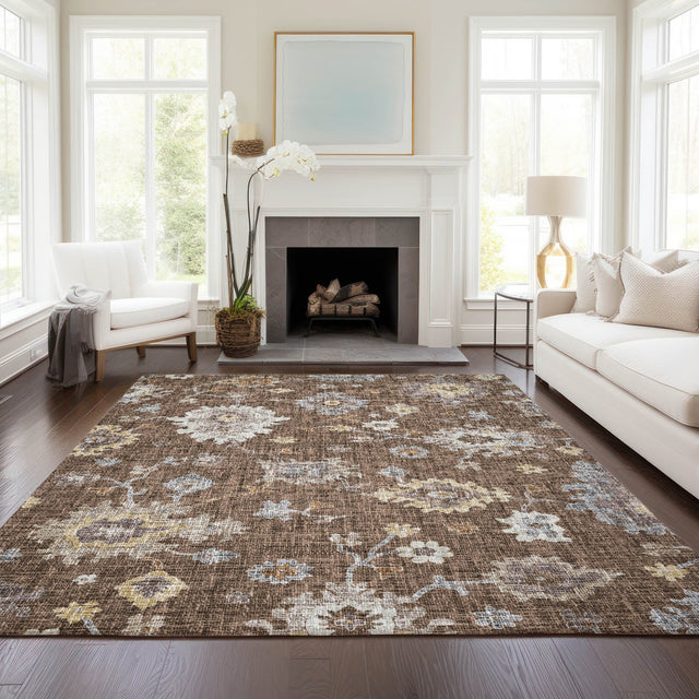 Dalyn Portico PO6 Chocolate Rug shown in a room