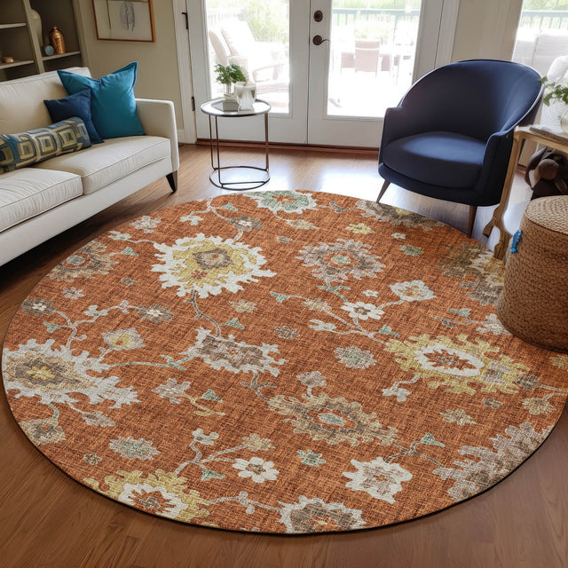 Dalyn Portico PO6 Paprika Rug shown in a room