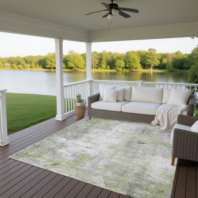 Dalyn Ravenna RN1 Aloe Rug outdoor lifestyle image