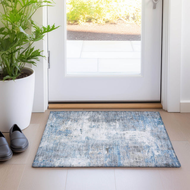 Dalyn Ravenna RN1 Blue Rug shown in a room