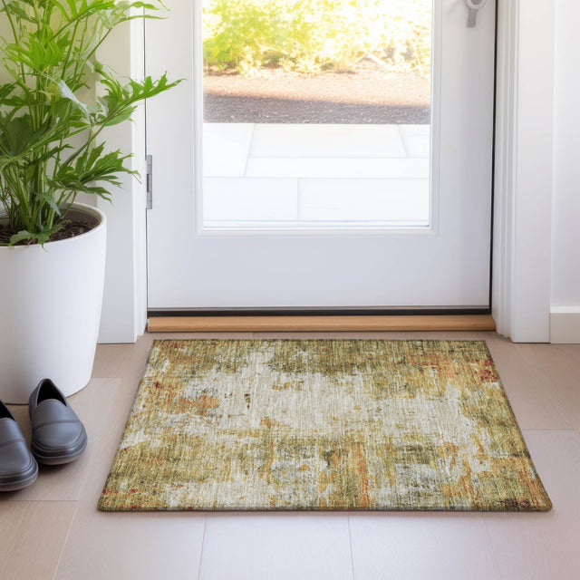 Dalyn Ravenna RN1 Olive Rug shown in a room