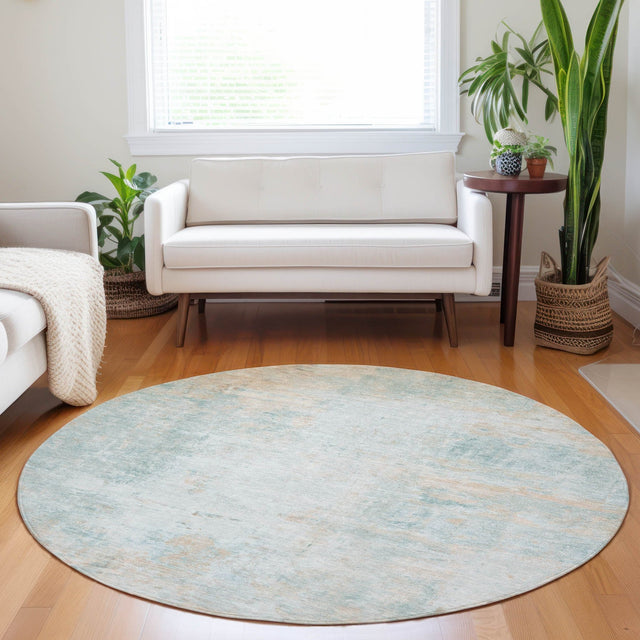 Dalyn Ravenna RN1 Seafoam Rug shown in a room