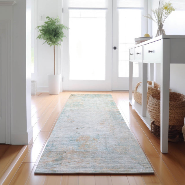 Dalyn Ravenna RN1 Seafoam Rug shown in a room