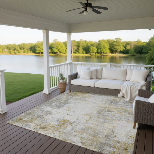 Dalyn Ravenna RN1 Taupe Rug outdoor lifestyle image