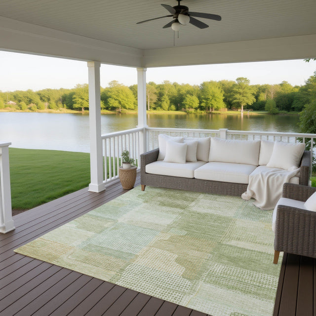 Dalyn Ravenna RN10 Green Rug outdoor lifestyle image