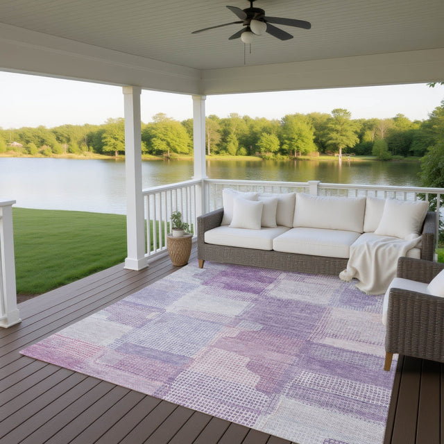 Dalyn Ravenna RN10 Lavender Rug outdoor lifestyle image
