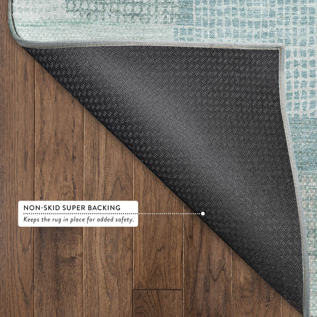 Dalyn Ravenna RN10 Teal Rug backing detail