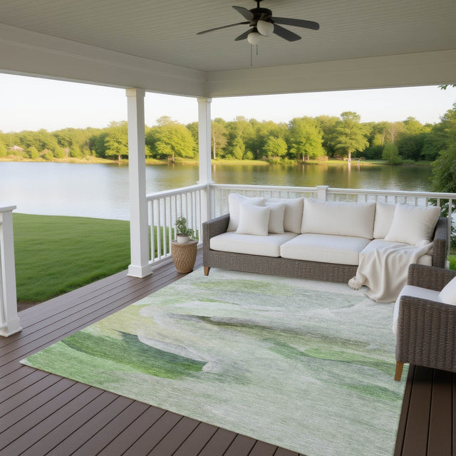 Dalyn Ravenna RN11 Aloe Rug outdoor lifestyle image