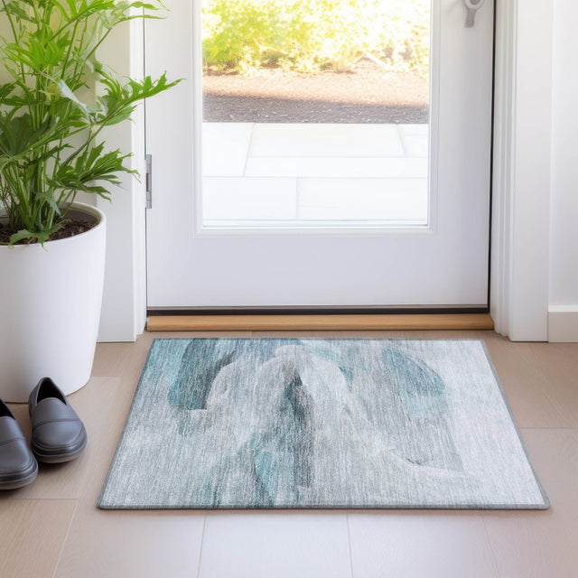 Dalyn Ravenna RN11 Teal Rug shown in a room