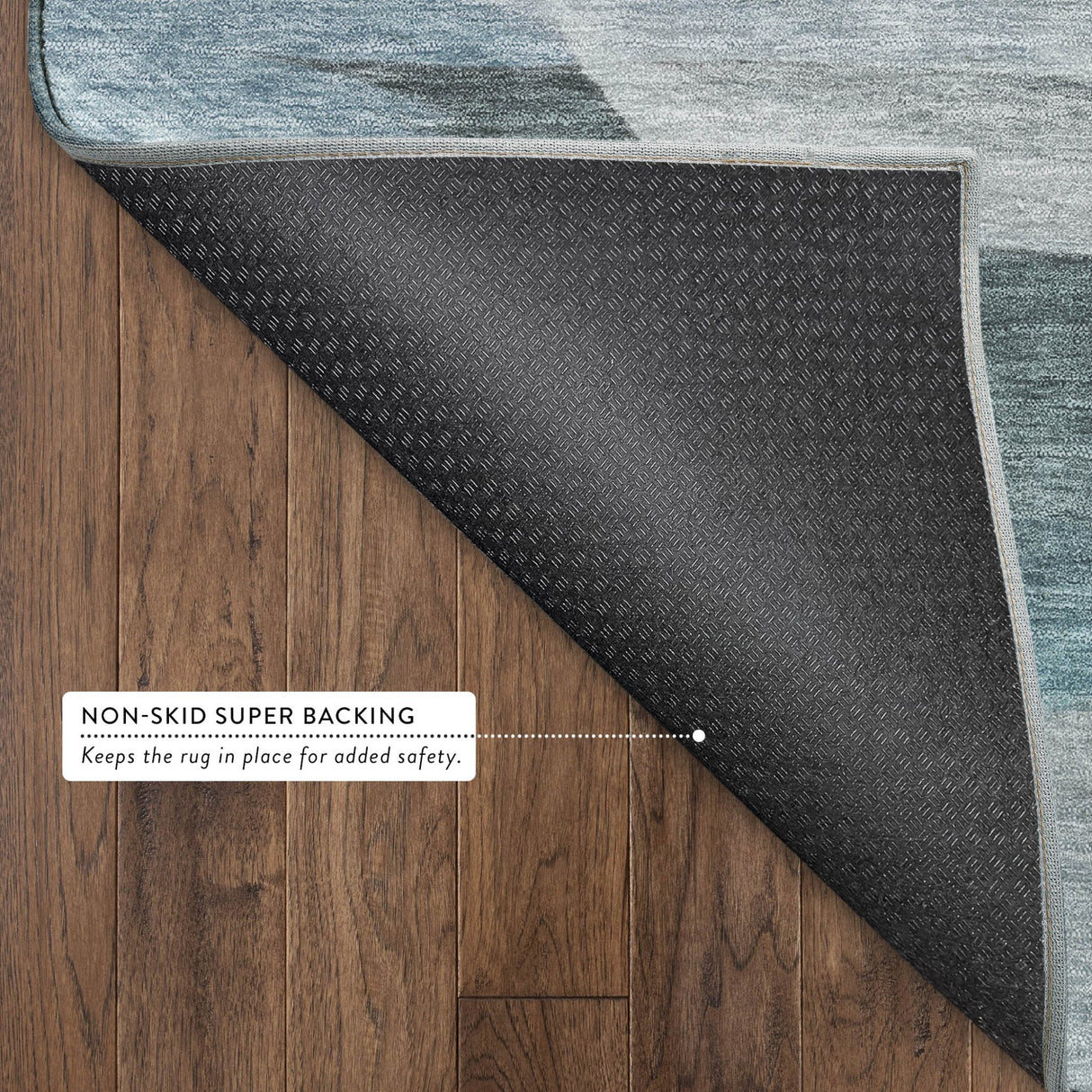 Dalyn Ravenna RN11 Teal Rug backing detail
