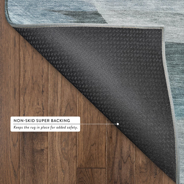 Dalyn Ravenna RN11 Teal Rug backing detail
