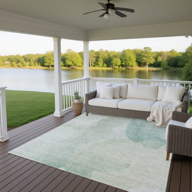 Dalyn Ravenna RN12 Aqua Rug outdoor lifestyle image