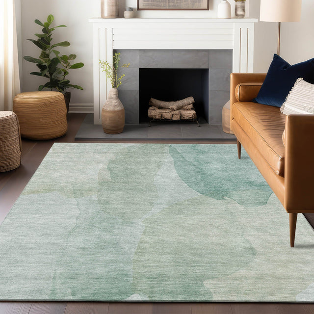 Dalyn Ravenna RN12 Aqua Rug shown in a room