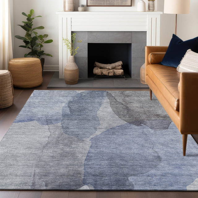 Dalyn Ravenna RN12 Blue Rug shown in a room