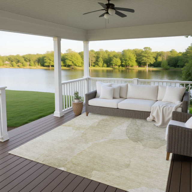 Dalyn Ravenna RN12 Putty Rug outdoor lifestyle image