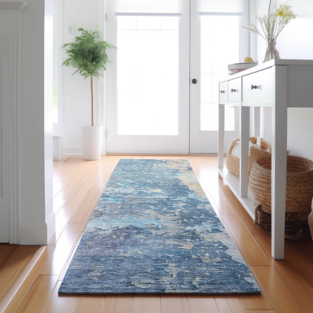 Dalyn Ravenna RN3 Blue Rug shown in a room