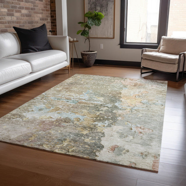 Dalyn Ravenna RN3 Brown Rug shown in a room