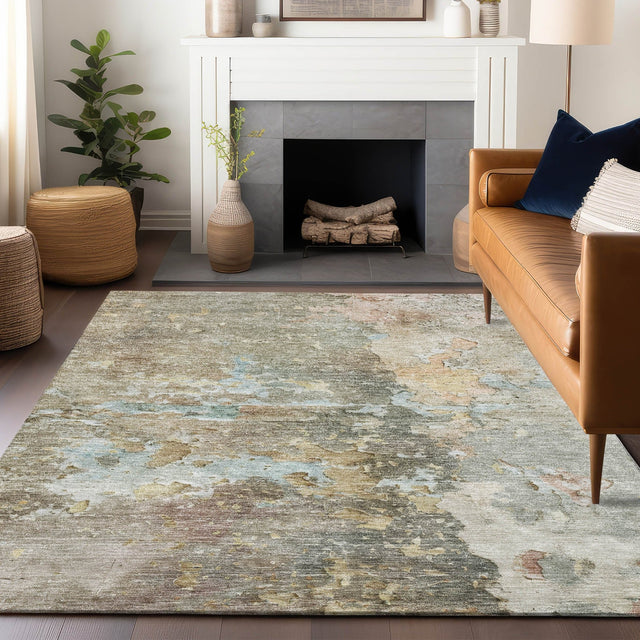 Dalyn Ravenna RN3 Brown Rug shown in a room
