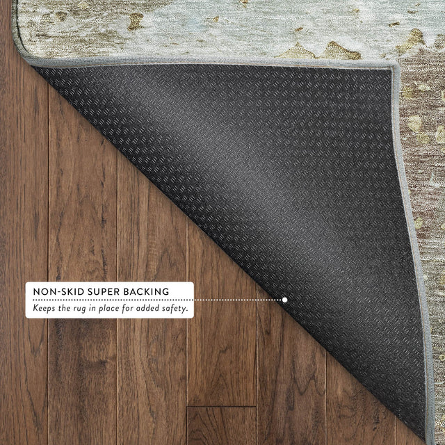 Dalyn Ravenna RN3 Brown Rug backing detail