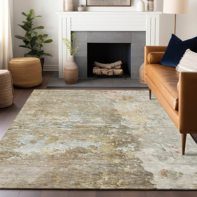 Dalyn Ravenna RN3 Khaki Rug shown in a room