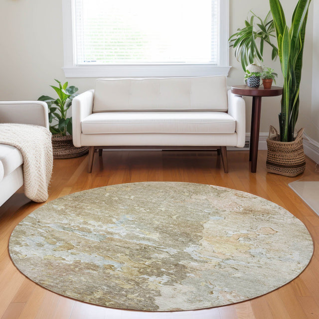 Dalyn Ravenna RN3 Khaki Rug shown in a room
