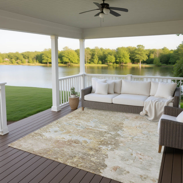 Dalyn Ravenna RN3 Khaki Rug outdoor lifestyle image