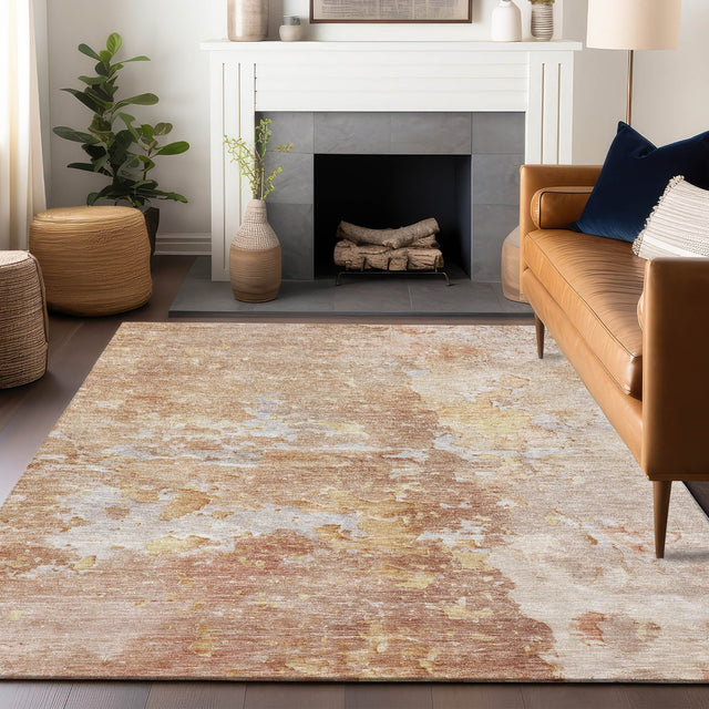 Dalyn Ravenna RN3 Salmon Rug shown in a room