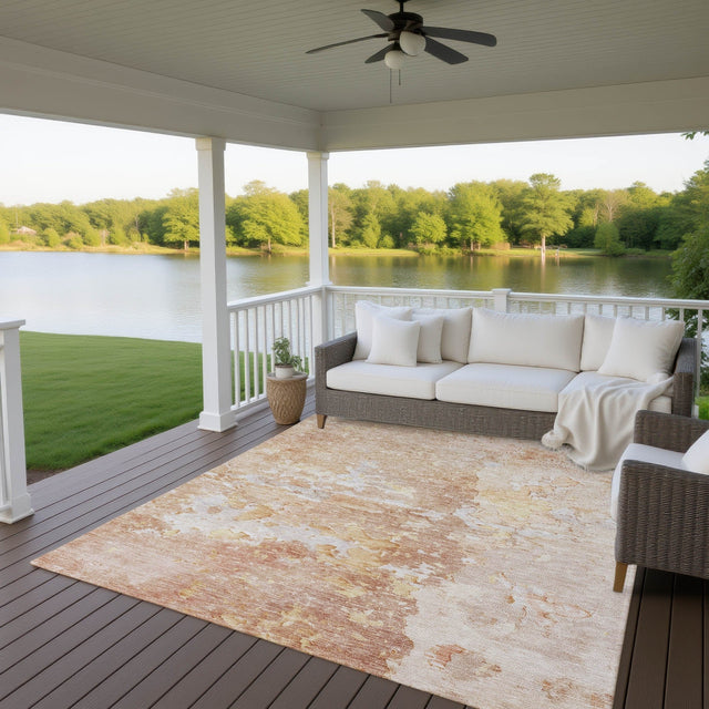 Dalyn Ravenna RN3 Salmon Rug outdoor lifestyle image